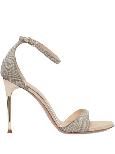 Sergio Levantesi 100mm Ankle-strap Sandals In Gray