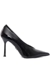 Sergio Levantesi 100mm Moderna56 Leather Pumps In Black