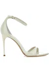 Sergio Levantesi Rave5 White Patent Leather Sandals In White
