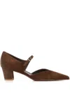 Sergio Levantesi 40mm Buckle-strap Pumps In Brown