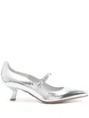 Sergio Levantesi 50mm Carlotta Pumps In Silver