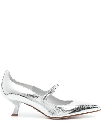 Sergio Levantesi 50mm Carlotta Pumps In Silver