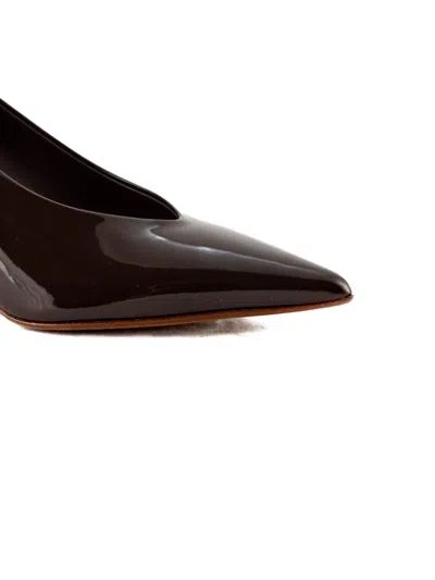 Sergio Levantesi 55mm Leather Pointed-toe Pumps In Brown