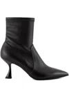 Sergio Levantesi Janet Pointed-toe Sock Boots In Black