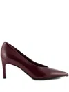 Sergio Levantesi 55mm Pointed-toe Patent Leather Pumps In Burgundy