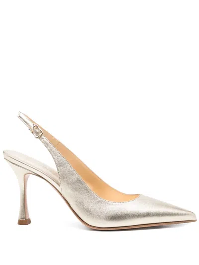 Sergio Levantesi 80mm Daria Slingback Pumps In Gold
