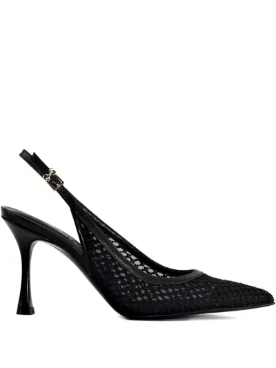 Sergio Levantesi 80mm Leather Heeled Pumps In Black