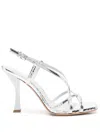 Sergio Levantesi 90mm Terry Sandals In Silver