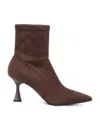 Sergio Levantesi Janet Dark Brown Heeled Ankle Boot In Brown