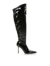 Sergio Levantesi Boot In Elasticized Shiny Leather In Black