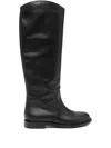 Sergio Levantesi Calf Leather Knee-high Boots In Black