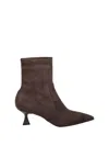 Sergio Levantesi Suede Ankle Boots In Brown