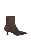 Sergio Levantesi Janet Dark Brown Heeled Ankle Boot In Brown