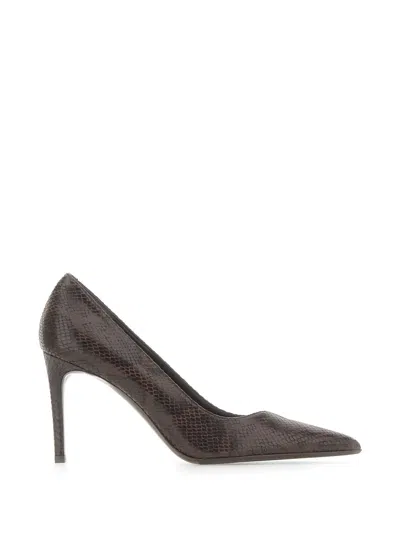 Sergio Levantesi Cobra-print Pointed-toe Pumps In Black