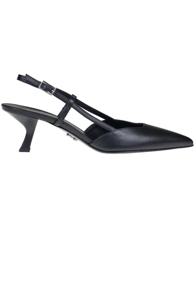 Sergio Levantesi Coral Slingback Pumps In Black