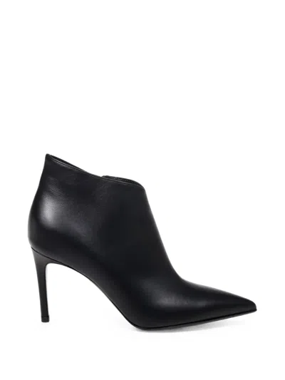 Sergio Levantesi Dama Pointed-toe Stiletto-heel Ankle Boots In Black