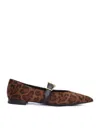 Sergio Levantesi Venere56 Leopard-print Ballet Flats In Brown