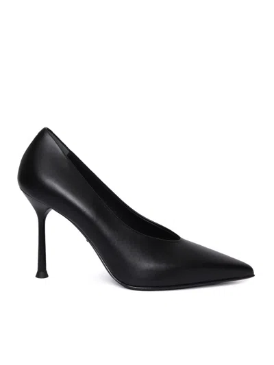 Sergio Levantesi 56mm Leather Pumps In Black