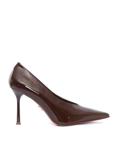 Sergio Levantesi 100mm Moderna56 Pointed Pumps In Brown