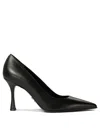 Sergio Levantesi Ella Pointed-toe Leather Pumps In Black