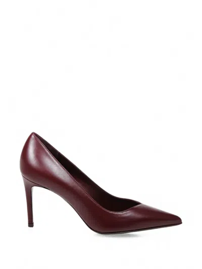 Sergio Levantesi Divina Pointed-toe Leather Pumps In Burgundy