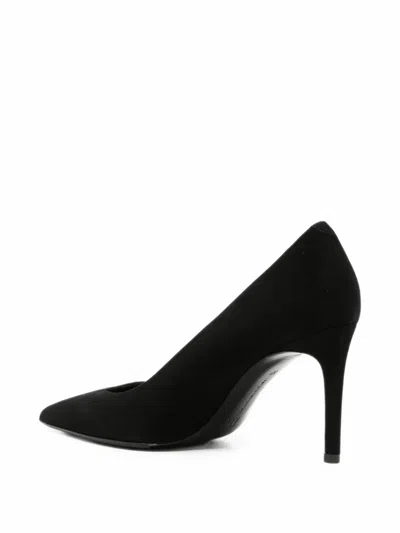 Sergio Levantesi Divina Pointed-toe Suede Pumps In Black