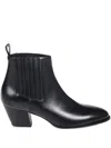 Sergio Levantesi Elastic-panel Block-heel Boots In Black