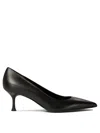 Sergio Levantesi Ella Pointed-toe Leather Pumps In Black