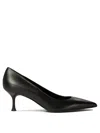 Sergio Levantesi Ella Pointed-toe Leather Pumps In Black