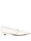 Sergio Levantesi Flora Ballet Flats In White