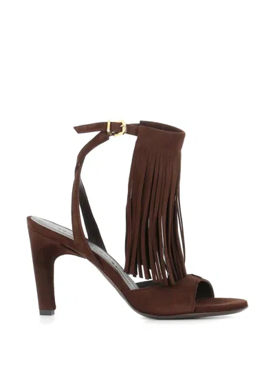 Sergio Levantesi Fringe Sandals In Brown