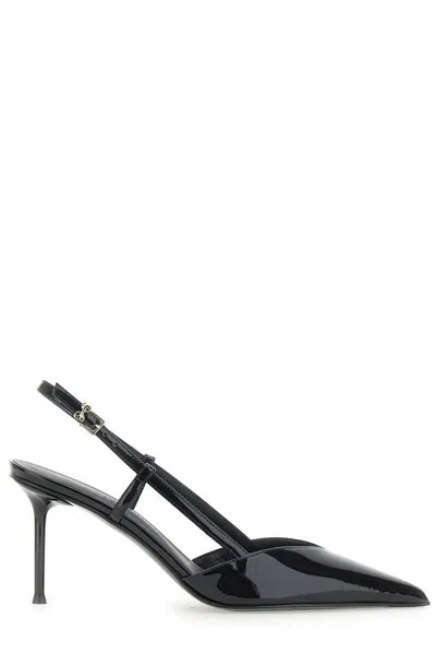 Sergio Levantesi Giulia Pointed Toe Slingback Pumps In Black