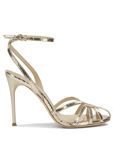 Sergio Levantesi Gold Leather Sandals