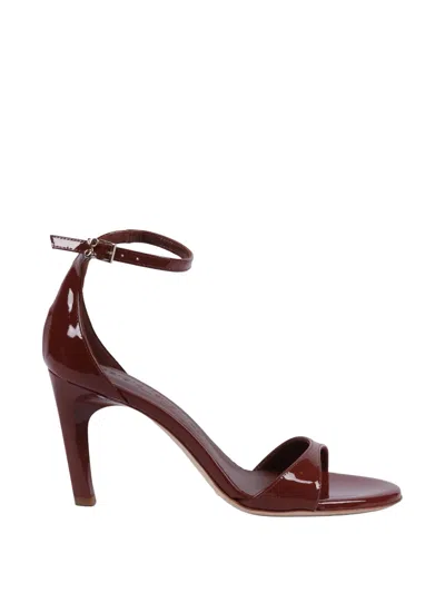 Sergio Levantesi Have6 Patent-leather Sandals In Brown
