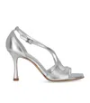 Sergio Levantesi Honey Silver Heeled Sandal In Silver
