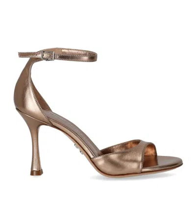 Sergio Levantesi Hope Copper Heeled Sandal In Brown