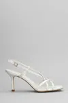 Sergio Levantesi Ilenia Butter Heeled Sandals In White