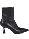 Sergio Levantesi Janet Pointed-toe Sock Boots In Black