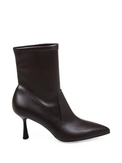 Sergio Levantesi Janet Pointed-toe Ankle Boots In Brown