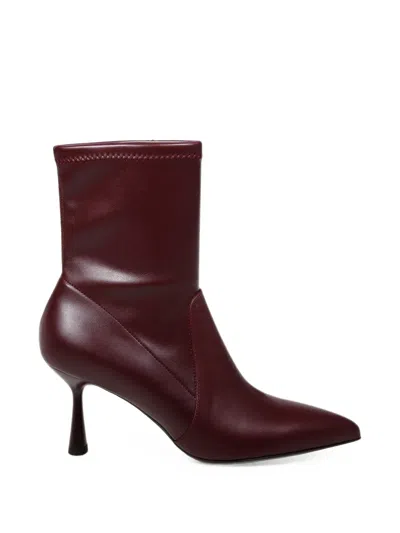 Sergio Levantesi Janet Pointed-toe Ankle Boots In Burgundy