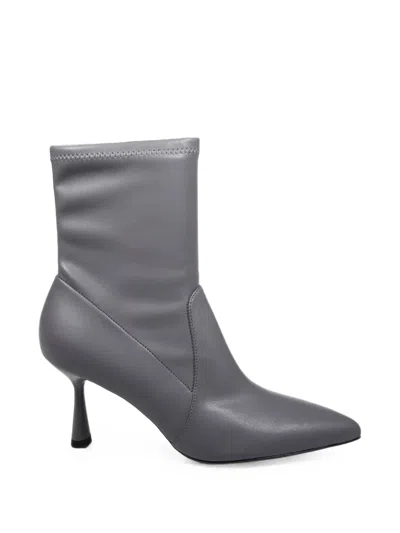 Sergio Levantesi Janet Pointed-toe Ankle Boots In Gray