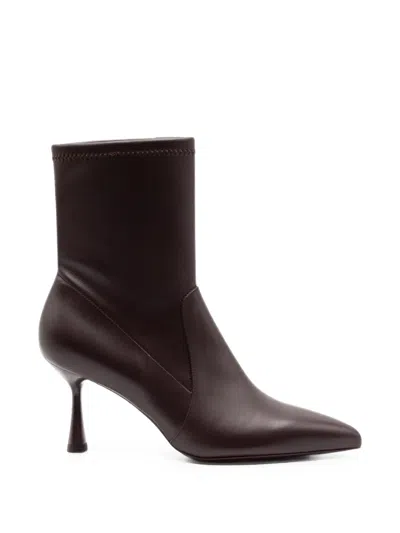 Sergio Levantesi Janet Tapered Ankle Boots In Brown