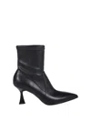 Sergio Levantesi Janet Pointed-toe Sock Boots In Black