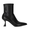 Sergio Levantesi Janet Pointed-toe Sock Boots In Black