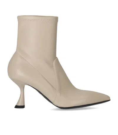SERGIO LEVANTESI SERGIO LEVANTESI JUNNY CREAM HEELED ANKLE BOOT