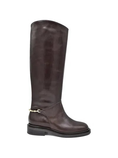 Sergio Levantesi Laura56 Ankle-chain Boots In Brown