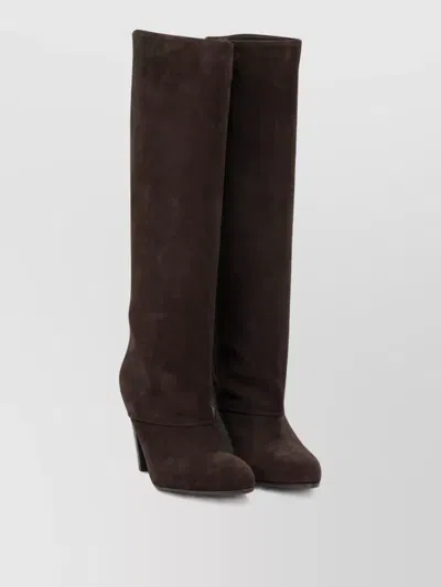 Sergio Levantesi Leather Knee-high Boots In Brown