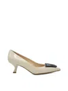 Sergio Levantesi Leather Pumps In Neutral