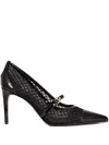 Sergio Levantesi Mesh Strap Pumps In Black