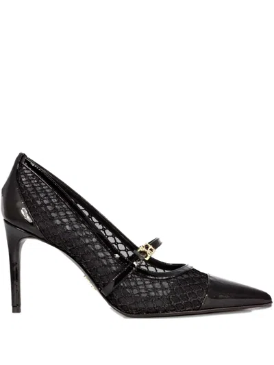 Sergio Levantesi Mesh Strap Pumps In Black
